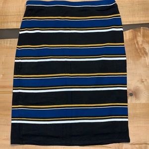 Max studio striped pencil skirt